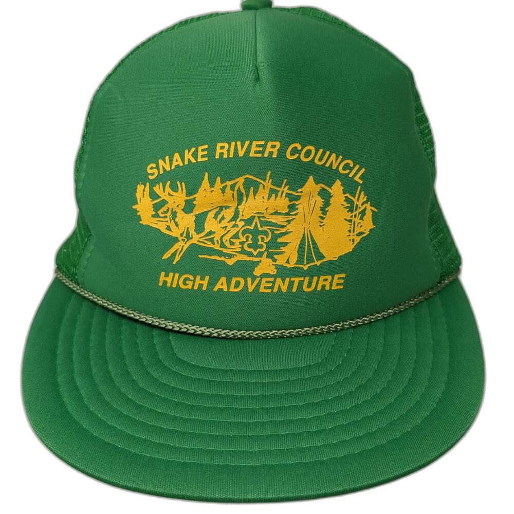 Nissin Green Trucker Hat One Size Snake River Council High Adventure Snapback